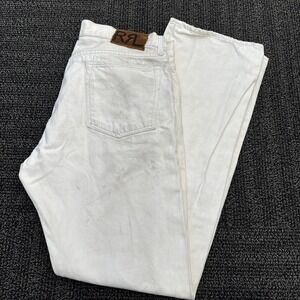 Vtg RRL Selvedge Jeans Mens 38x34 Cream Slim Leg Denim Japan USA Double RL